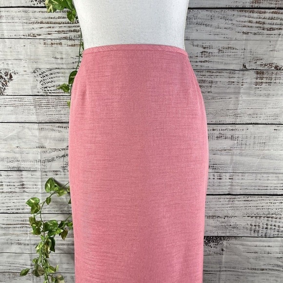 Suit Studio Skirt size 12 Pet Pink Textured Straight Pencil Knee Career Church - Picture 3 of 12
